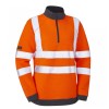 Leo Workwear Elberry Class 2 Hi-Vis Orange Women's 1/4 Zip Sweatshirt Leo Workwear Elberry Class 2 Hi-Vis Orange Women's 1/4 Zip Sweatshirt